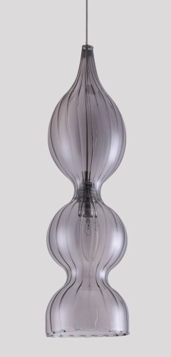 Светильник подвесной IRIS SP1 B SMOKE Crystal Lux серый 1 лампа, основание хром в стиле современный  фото 2
